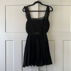 free people black lacey dress